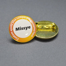Load image into Gallery viewer, Shirley Custom 50pcs/lot epoxy pins custom company logo /photo/name personalized metal badges lapel pins pines metálicos