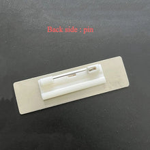 Load image into Gallery viewer, Shirley Custom 7*2cm Custom logo stainless steel name tag with brushed gold silver beauty salon employee ID tag wholesale