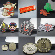 Load image into Gallery viewer, Shirley Custom metal badges soft enamel pins personalized brooches name badge