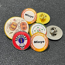 Load image into Gallery viewer, Shirley Custom 10pcs/lot epoxy pins custom company logo /photo/name personalized metal badges lapel pins