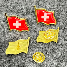Load image into Gallery viewer, National Flag Lapel epoxy domed metal Pin United States USA Hat Tie Tack Badge Pin Metal Lapel Pin All the World wholesale
