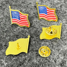 Load image into Gallery viewer, National Flag Lapel epoxy domed metal Pin United States USA Hat Tie Tack Badge Pin Metal Lapel Pin All the World wholesale