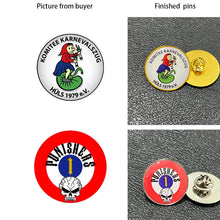 Load image into Gallery viewer, Shirley Custom 50pcs/lot epoxy pins custom company logo /photo/name personalized metal badges lapel pins pines metálicos