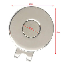 Load image into Gallery viewer, Shirley Custom logo Golf cap clip golf ball Marker 25mm round coin silver golf ball marker with magnet
