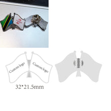 Load image into Gallery viewer, Shirley Custom 3.2X2.15cm customize logo /picture/photo /name metal flag lapel pins badge metal patriotic friendship souvenir
