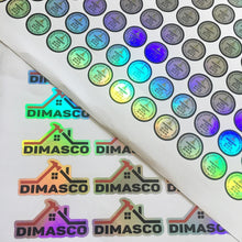 Load image into Gallery viewer, Shirley Custom 100pcs/lot  waterproof laser stickers holographic  Logo printing Packaging Labels Aesthetic Phone Laptop Decal
