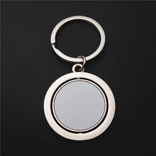 Load image into Gallery viewer, Shirley Custom 360° double sides Circular rotating zinc alloy metal key chain Custom logo/name/ID keychain customize ads gift
