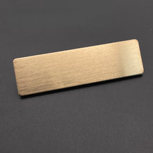 Load image into Gallery viewer, Shirley Custom 7*2cm Custom logo stainless steel name tag with brushed gold silver beauty salon employee ID tag wholesale
