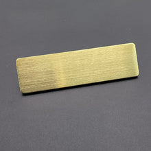 Load image into Gallery viewer, 7*2cm stainless steel name tag with brushed finish blank material beauty salon employee ID tag wholesale

