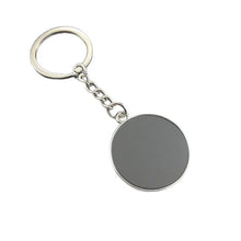 Load image into Gallery viewer, Shirley Custom Round shape metal keychain zinc alloy engraved small pendant  laser LOGO small ads gift
