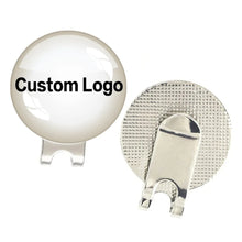 Load image into Gallery viewer, Shirley Custom logo Golf cap clip golf ball Marker 25mm round coin silver golf ball marker with magnet

