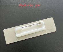 Load image into Gallery viewer, 7*2cm stainless steel name tag with brushed finish blank material beauty salon employee ID tag wholesale
