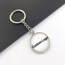 Load image into Gallery viewer, Shirley Custom Round shape metal keychain zinc alloy engraved small pendant  laser LOGO small ads gift
