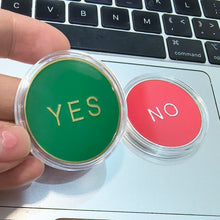 Load image into Gallery viewer, 4cm gold silver copper color  YES NO decision double-sided coin enamel commenmorative medal
