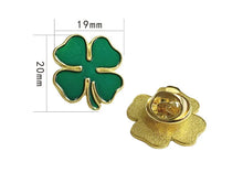 Load image into Gallery viewer, Wholesale clover badge four-leaf clover oil-drip paint brooch pendant accessories St. Patrick&#39;s Day gift jewelry corsage clover badge holder clover badge
