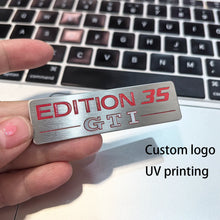 Load image into Gallery viewer, Shirley Custom 7*2cm Custom logo stainless steel name tag with brushed gold silver beauty salon employee ID tag wholesale
