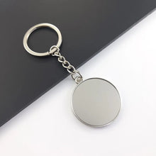 Load image into Gallery viewer, Shirley Custom Round shape metal keychain zinc alloy engraved small pendant  laser LOGO small ads gift
